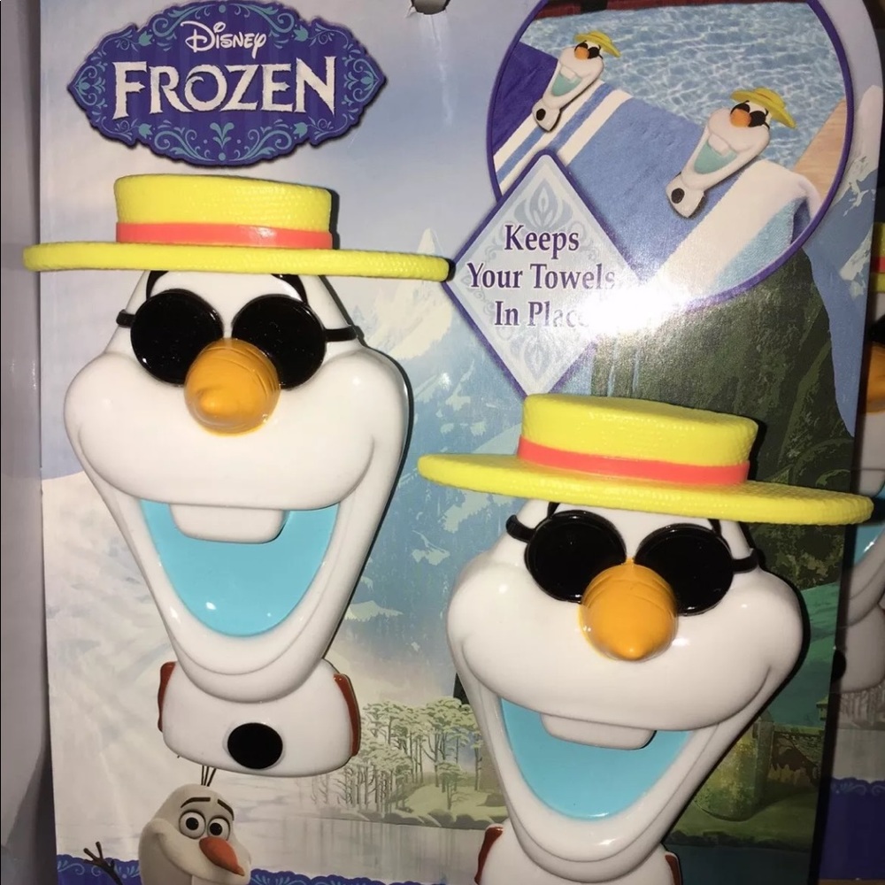 SOLDOUT NEW BOCA TOWEL CLIPS FROZEN ANNA ELSA OLAF